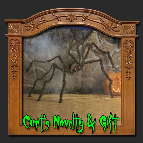 GIANT HAIRY SPIDER WITH LED EYES Halloween Haunted Prop  