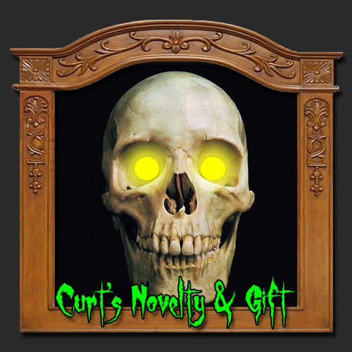 LED AMBER EYES HALLOWEEN PROP Crank Ghost Mask  